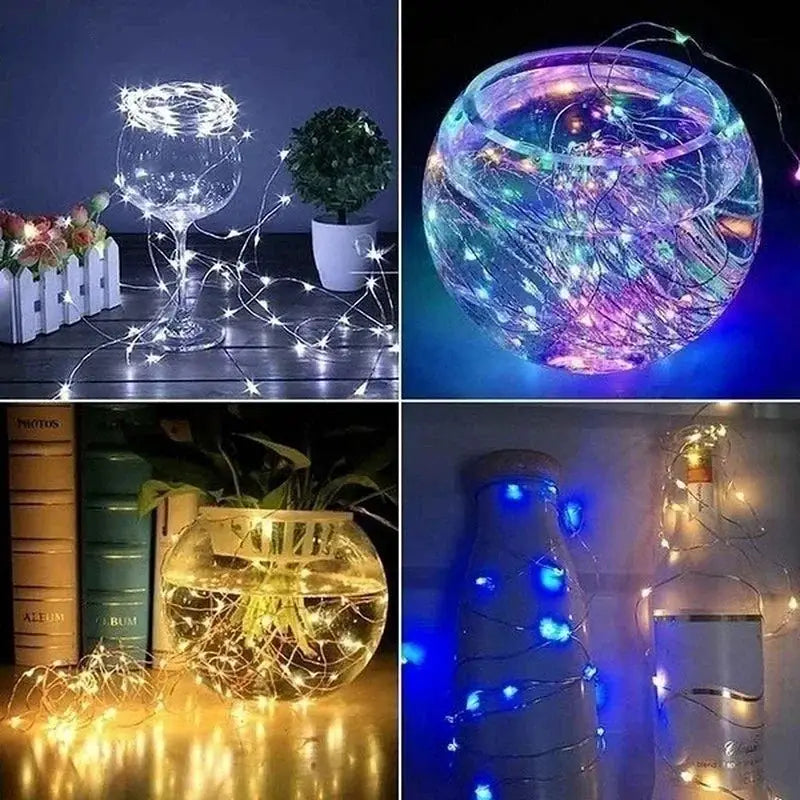 Fairy String Lights | Battery Powered | Warm White 50 LED | 3 Flash Modes