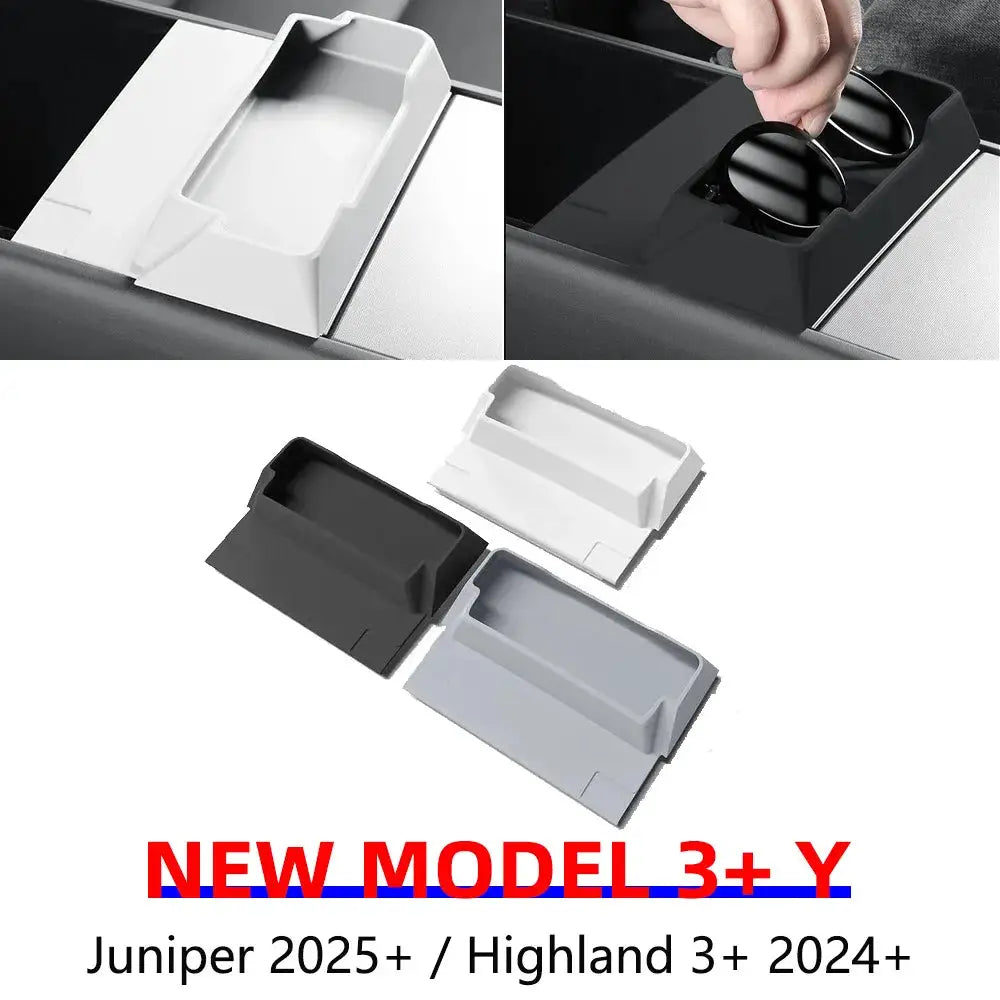 for Tesla Model 3 Y Juniper Highland 2025 2026 Center Console Armrest Storage Box Glasses Holder Tray Case Organizer Accessories from PriceLows™