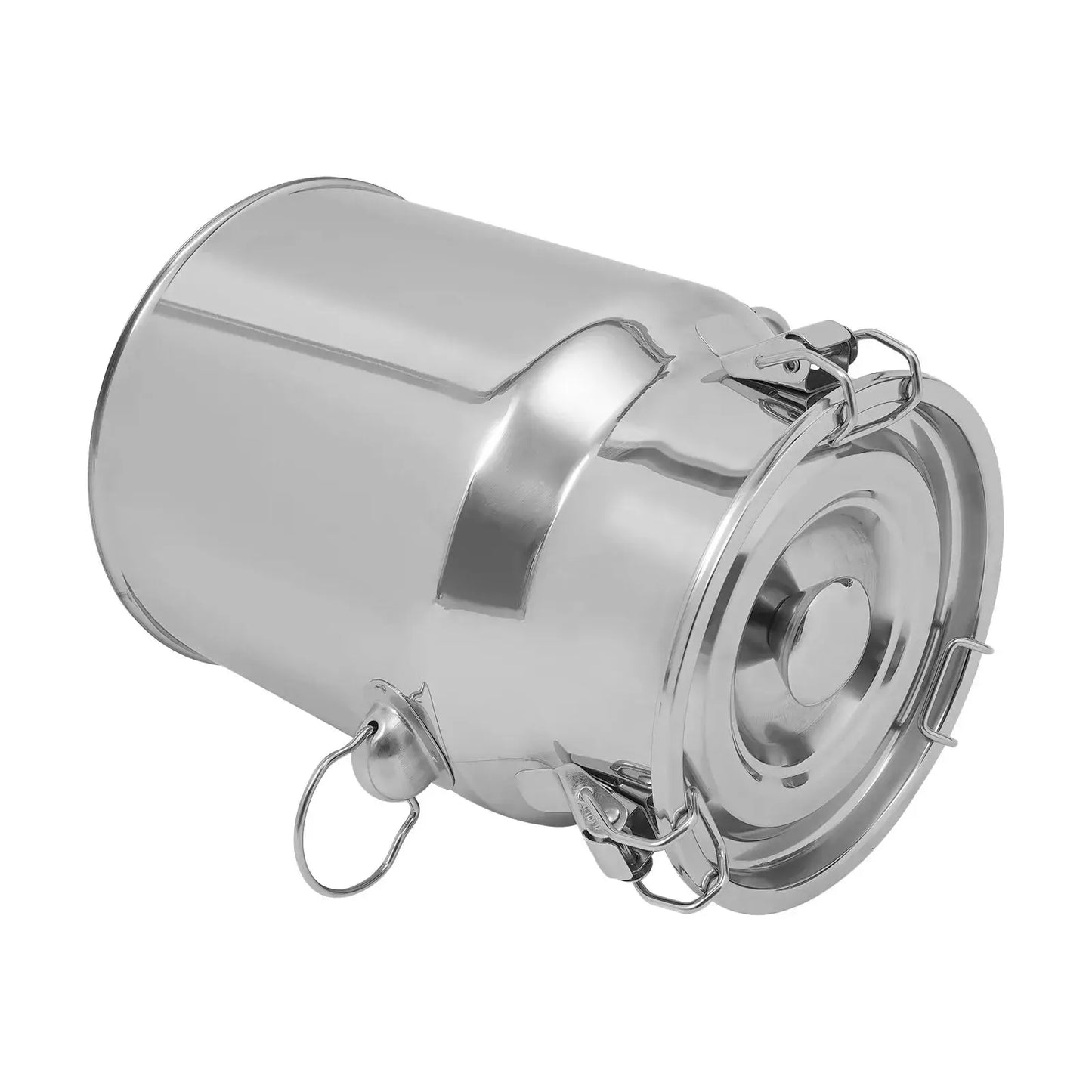 Durable 5L Stainless Steel Sealed Storage Bucket Versatile for Wet & Dry Items Corrosion-Resistant with Tight Locking Lid from PriceLows™