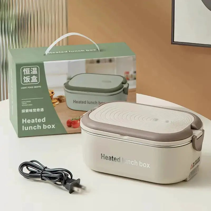 Portable Electric Heating Lunch Box Stainless Steel Constant Temperature 1L School Office Plug-In Heated Insulated Lunch Box from PriceLows™