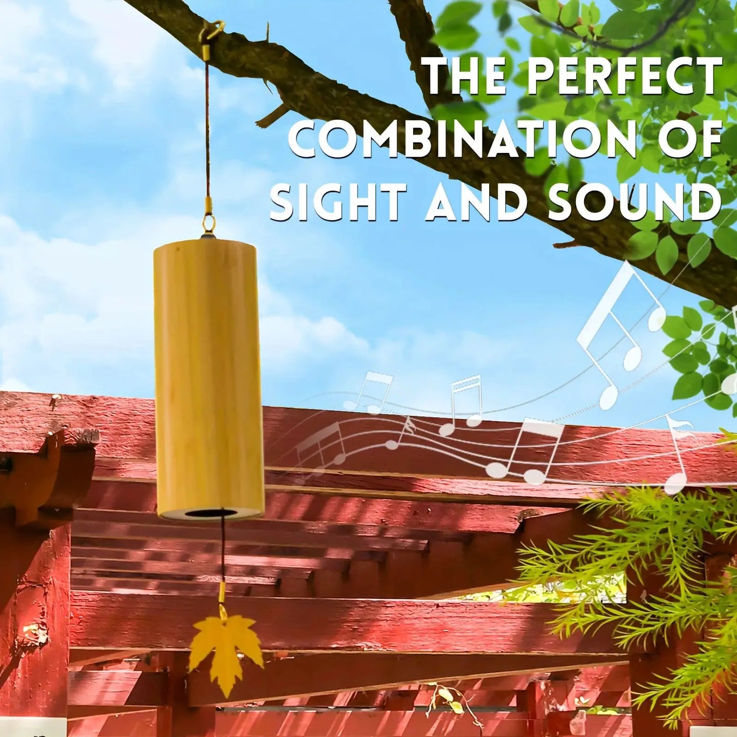 Japanese Bamboo Wind Chime Musical Chord Windchime with Soothing Sound Meditation Zen Wind Chimes for Outdoor Patio Garden Decor from PriceLows™