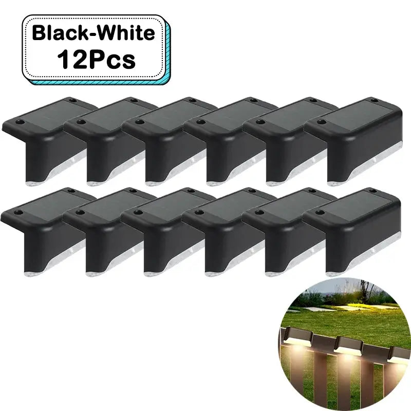 Outdoor Solar Step Lights Warm White LED Waterproof Stair Path Lighting for Garden Patio Fence Balcony Decoration Solar Power from PriceLows™