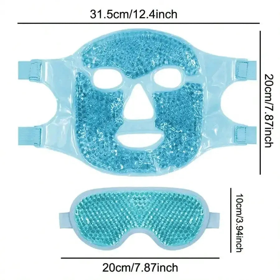 Gel Cooling Ice Face Eye Mask Facial Mask Hot Cold Compress Pack Gel Beads Cold Face Eye Mask Ice Pack,Compress Sleeping FaceSPA from PriceLows™