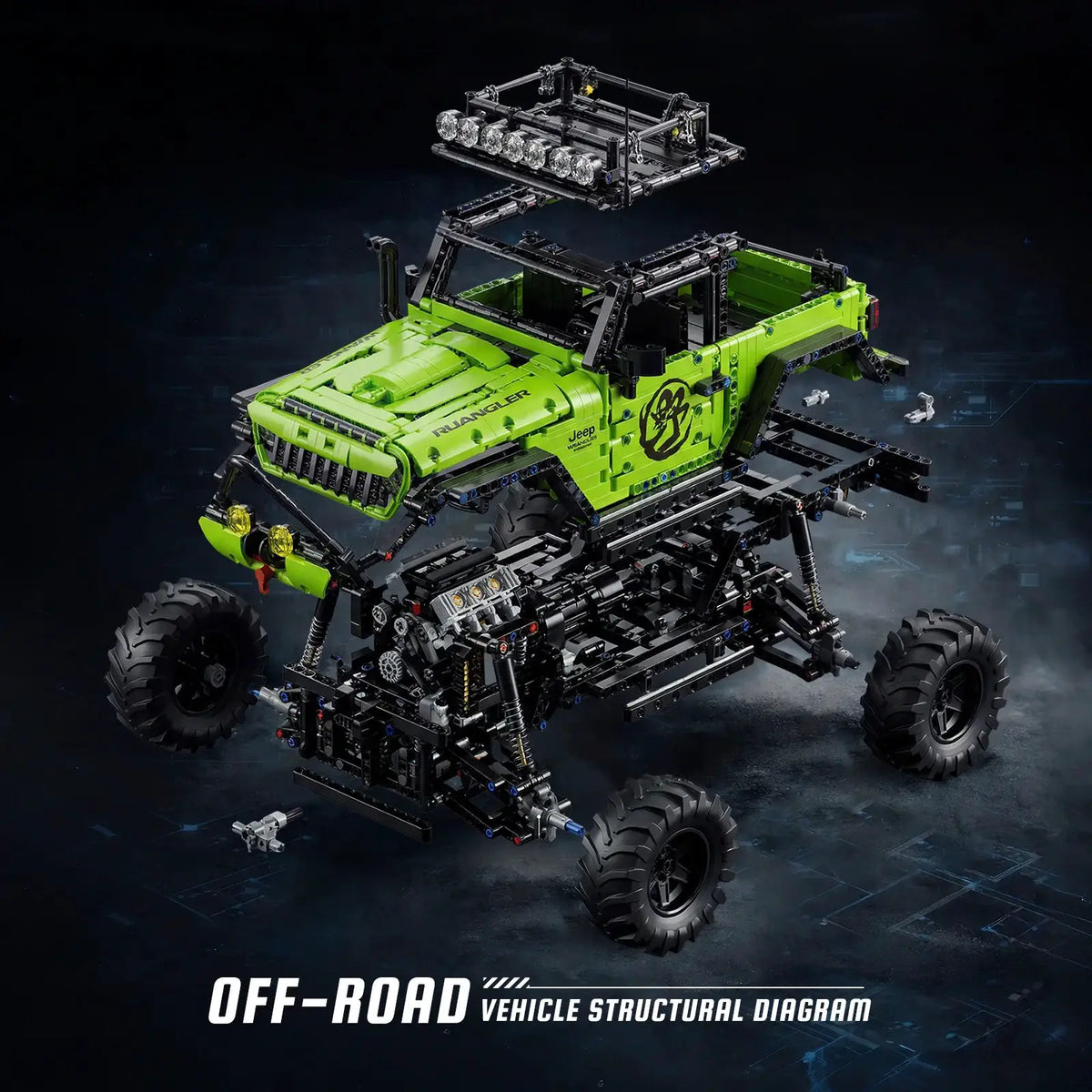 Off Road Truck Brick Set | 1:8 Scale | 2357 Pieces | 4WD Mechanic