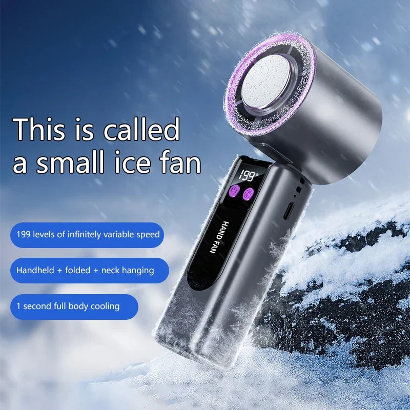 Lenovo Portable Fan | Usb Charging | Digital Display | Handheld