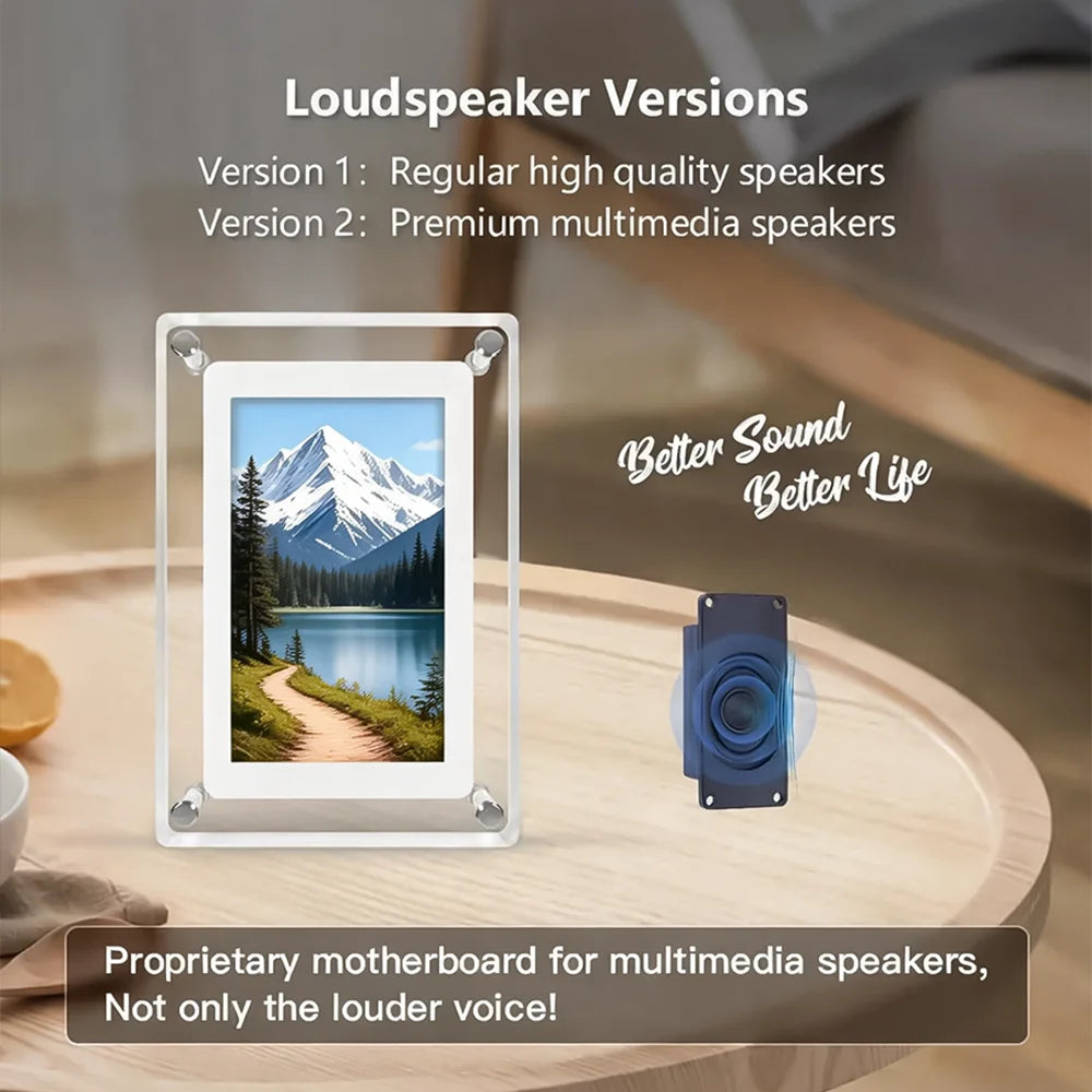 Digital Photo Frame | 5 Inch IPS Display | 4GB Built-in Memory | 1024x768