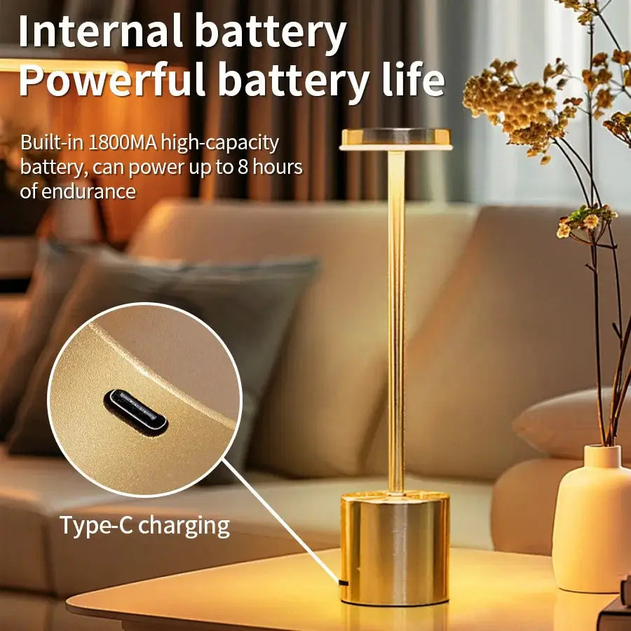 Classic Table Lamp USB Rechargeable Night Light Stepless Dimming Touch Desk Lamp 3 Colors Bedside Lamp Bar Hotel Decoration from PriceLows™