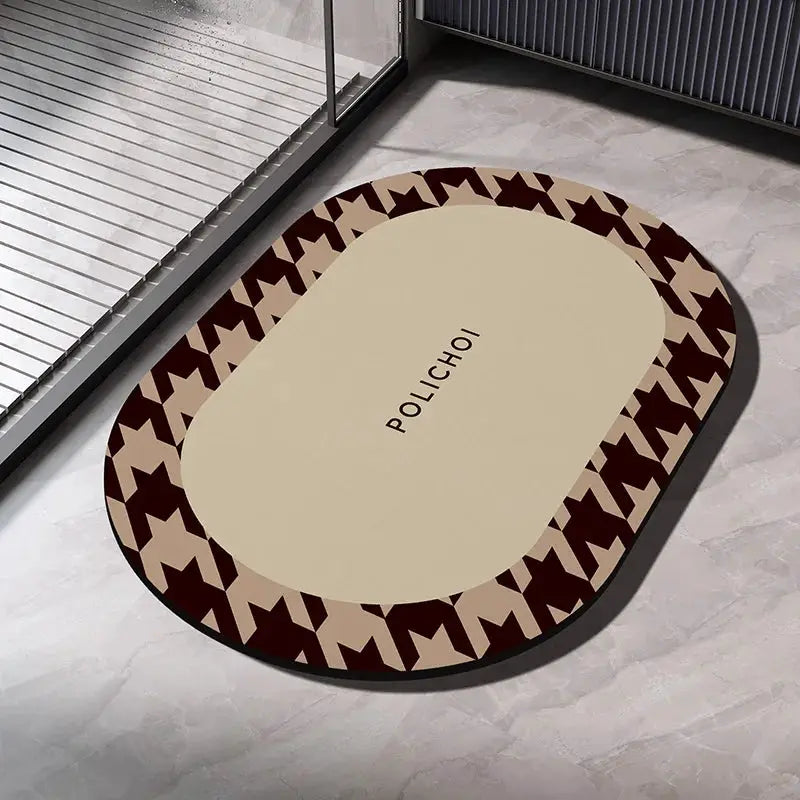 Diatomaceous Earth Bath Mat Bathroom Rug Absorbent Non-slip Floor Foot Mats Quick Dry Shower Carpet Toilet Pad Doormat Washable from PriceLows™
