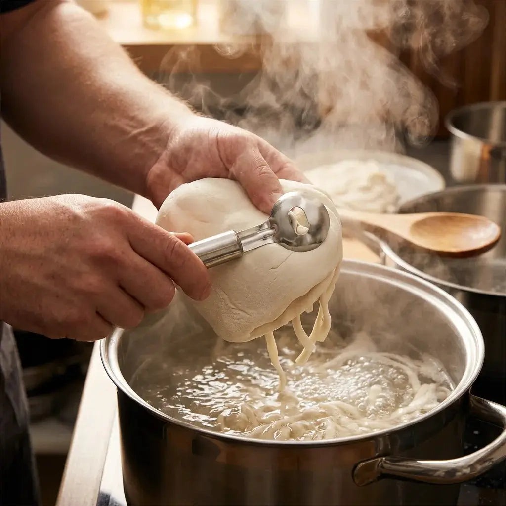 Asian Noodle Shaver Tool, 7.36 Inch Stainless Steel, Handheld Design for Dough, Easy to Clean & Hang, Ideal for Ramen or Pasta from PriceLows™