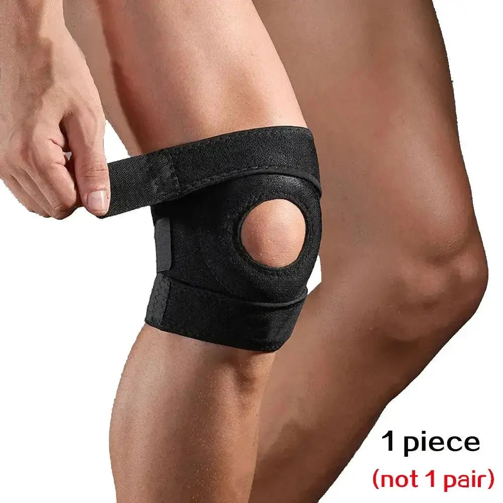 Knee Support Brace | Open Patella Design | Adjustable Closure | Single Unit