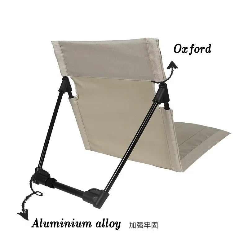 Portable Foldable Chair | Back Support | Aluminum Frame | Size 37x39x42cm