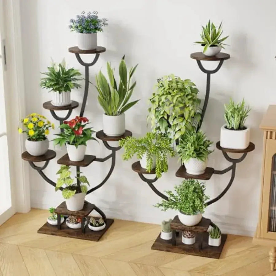 Plant Stand Indoor with Grow Lights - 44.2" Tall Plant Shelf, Lighted Corner Plant Stands for Indoor Growing, 7 Tiered Metal an from PriceLows™