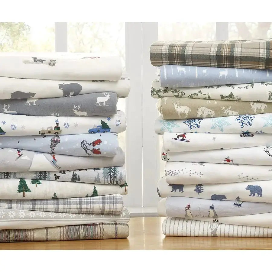Flannel Sheets Queen Size, AntiPilling amp Wrinkle Resistant Cotton, Touchably Soft for AllSeason Comfort Bed Sheets with Matchi from PriceLows™