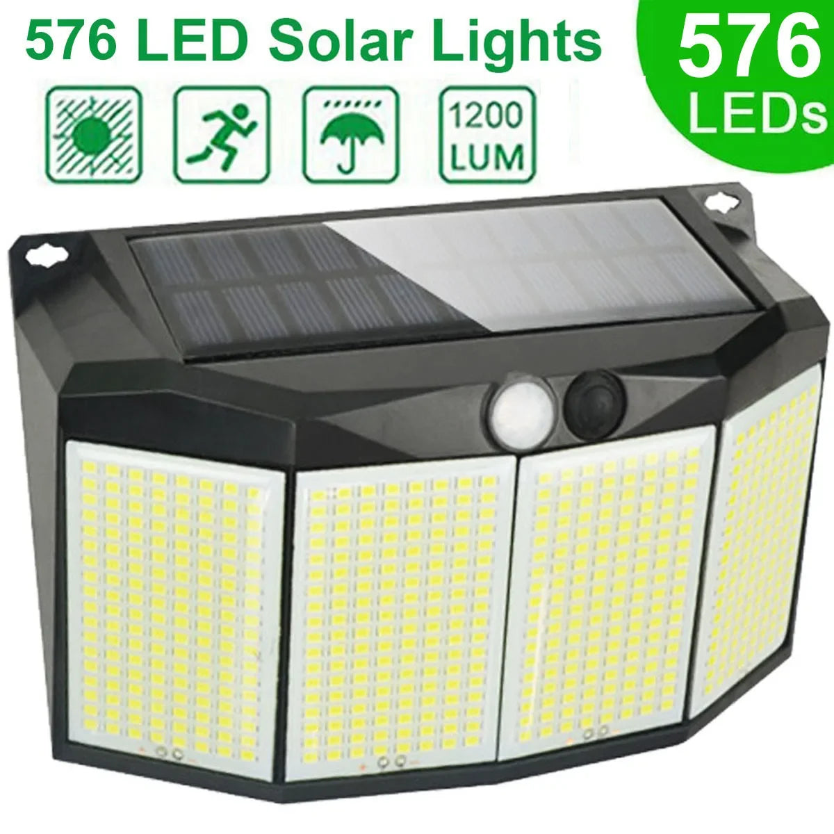 576 LED Solar Power Light Motion Sensor Outdoor Waterproof 3 Mode Security Spotlight for Outside Pathway Yard Garden Garage Lamp from PriceLows™
