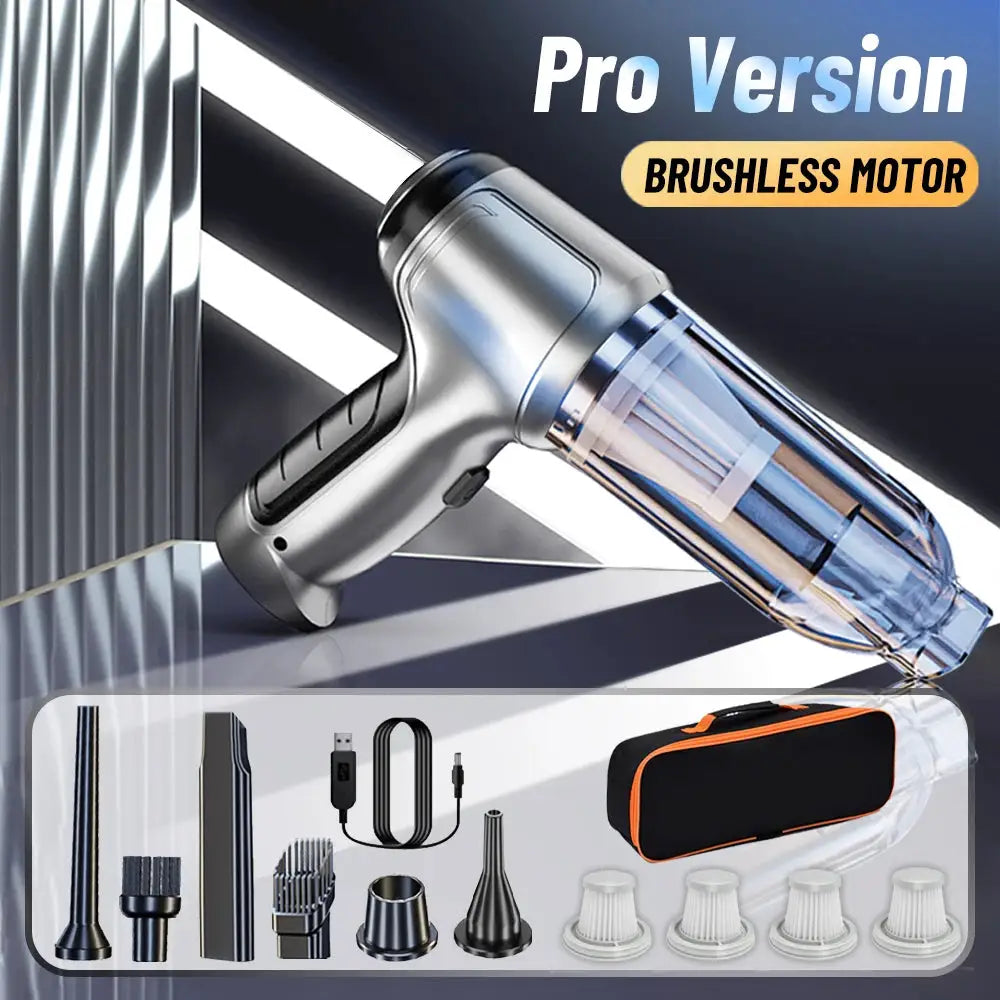 Car Vacuum Cleaner | 95000Pa Suction | 40 Min Battery Life | Cordless Handheld