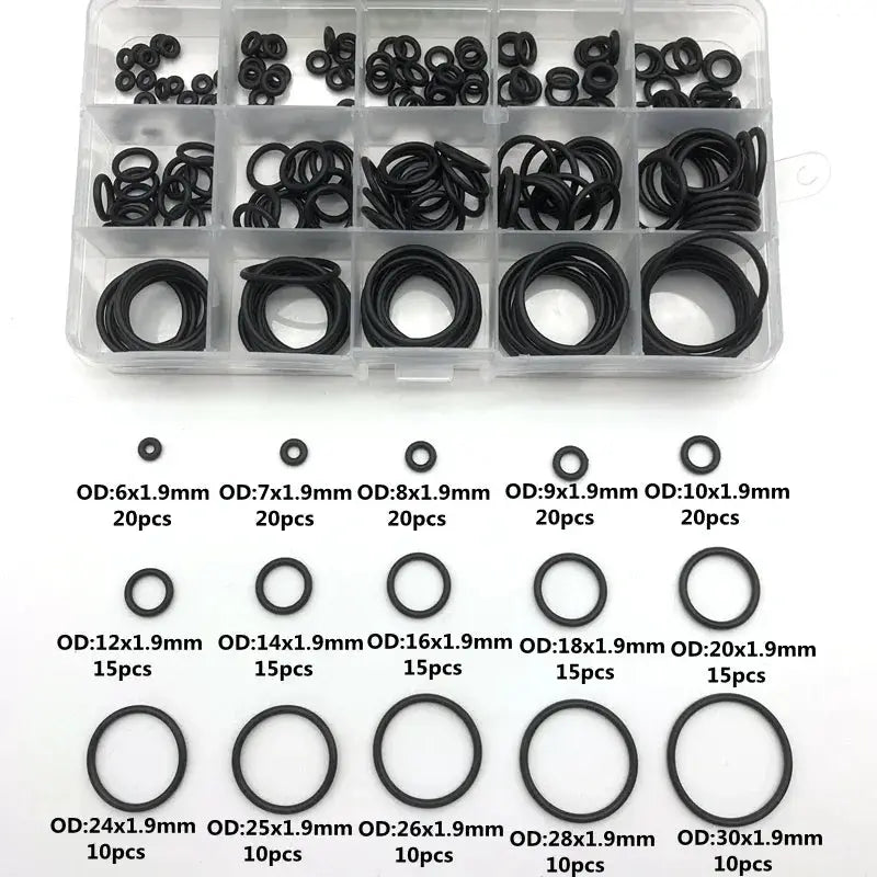 O Rings VMQ NBR 1.5/1.8/1.9/2.4/3.1mm Sealing Gaskets O-Ring Silicone Washer Rubber Oring Set Assortment Kit Set Box Ring from PriceLows™