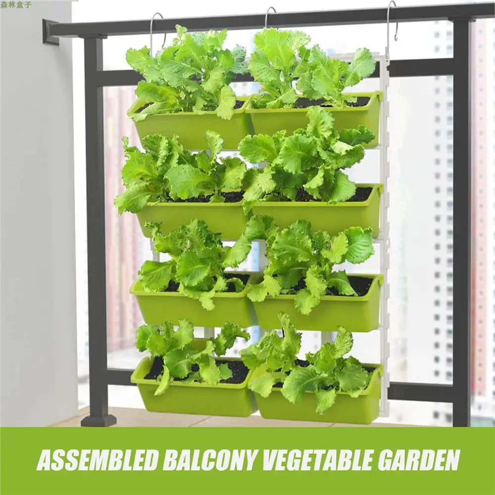 4 Tier Wall-Mounted Elevated Garden Planter Raised Bed Vertical Flowers Pots Plant Container Accessories Flower Garden Supplies from PriceLows™