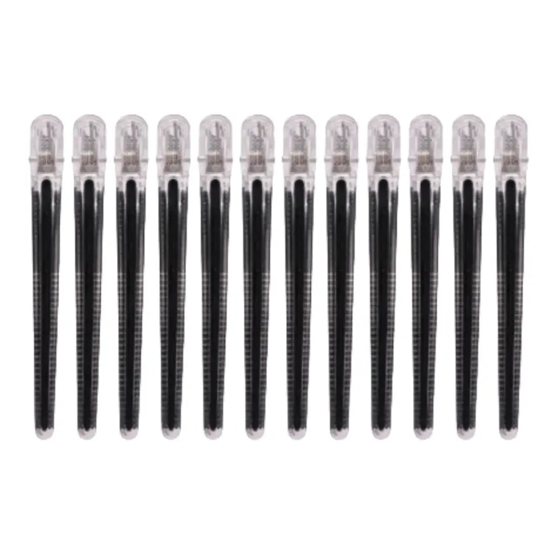 Pro Seamless Hair Clips | 12 Pcs Plastic Alligator Barbershop Styling Tools