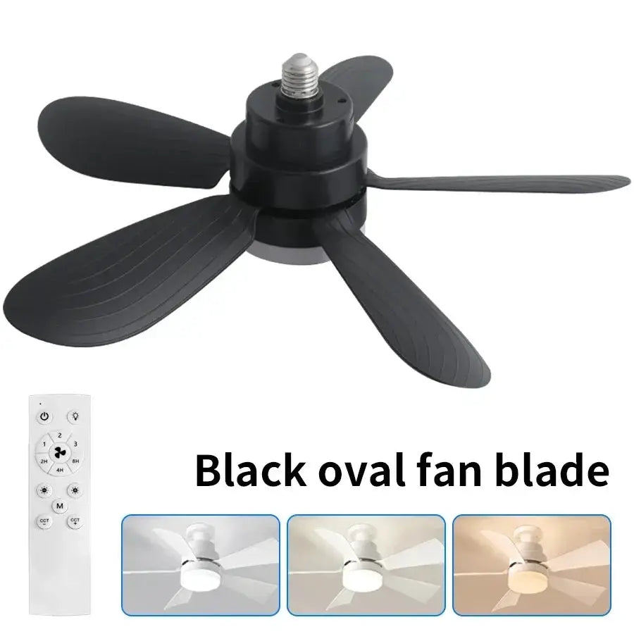 LED Ceiling Fan Light | E27 Socket | Remote Control | 3 Speed Dimmable