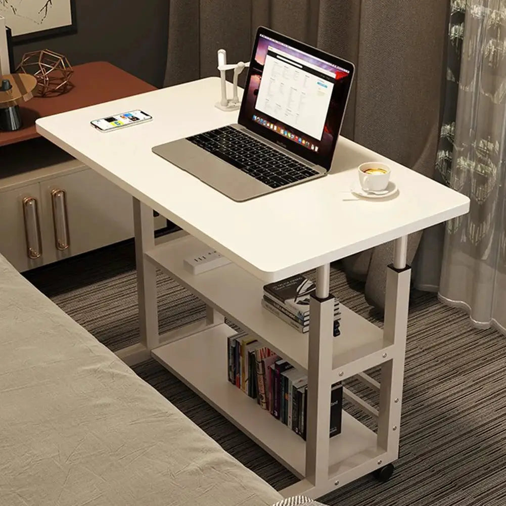 Height Adjustable Computer Desk Multi-Layer Storage Stand-up Workstation Height Adjustable Laptop Desk for Dormitory and Bedroom from PriceLows™