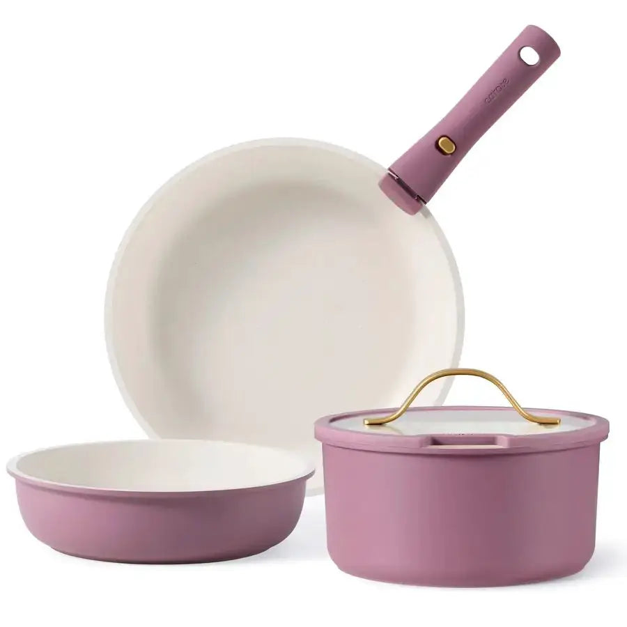 5pcs Pots and Pans Set, Nonstick Cookware Set Detachable Handle,kitchen essentials,RV kitchen pot and pan,Induction Cookware,Ove from PriceLows™