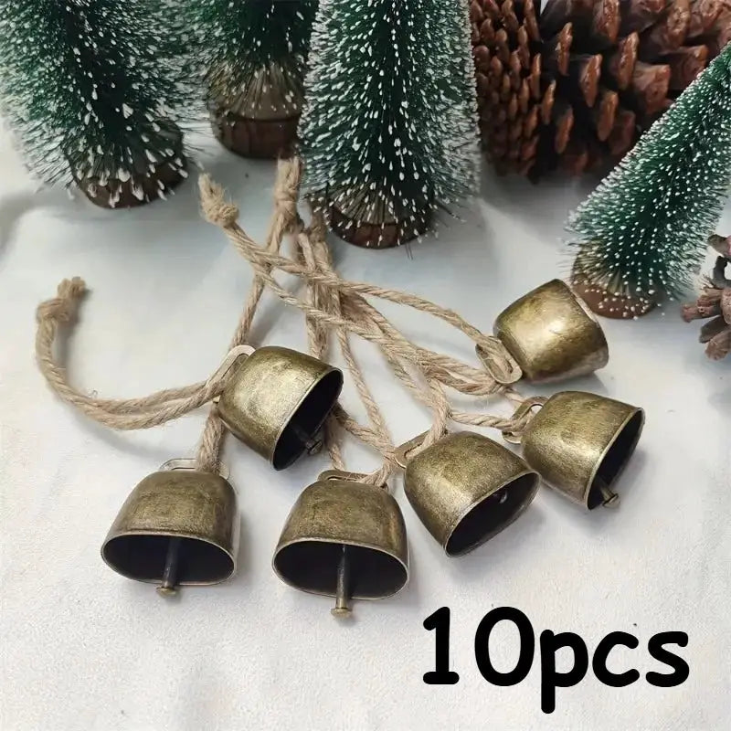 [Christmas] Cow and Sheep Bells, Pet Bells, Christmas Decoration Jingle Bells on Twine, Twine Cow Bells.Christmas Decorations from PriceLows™