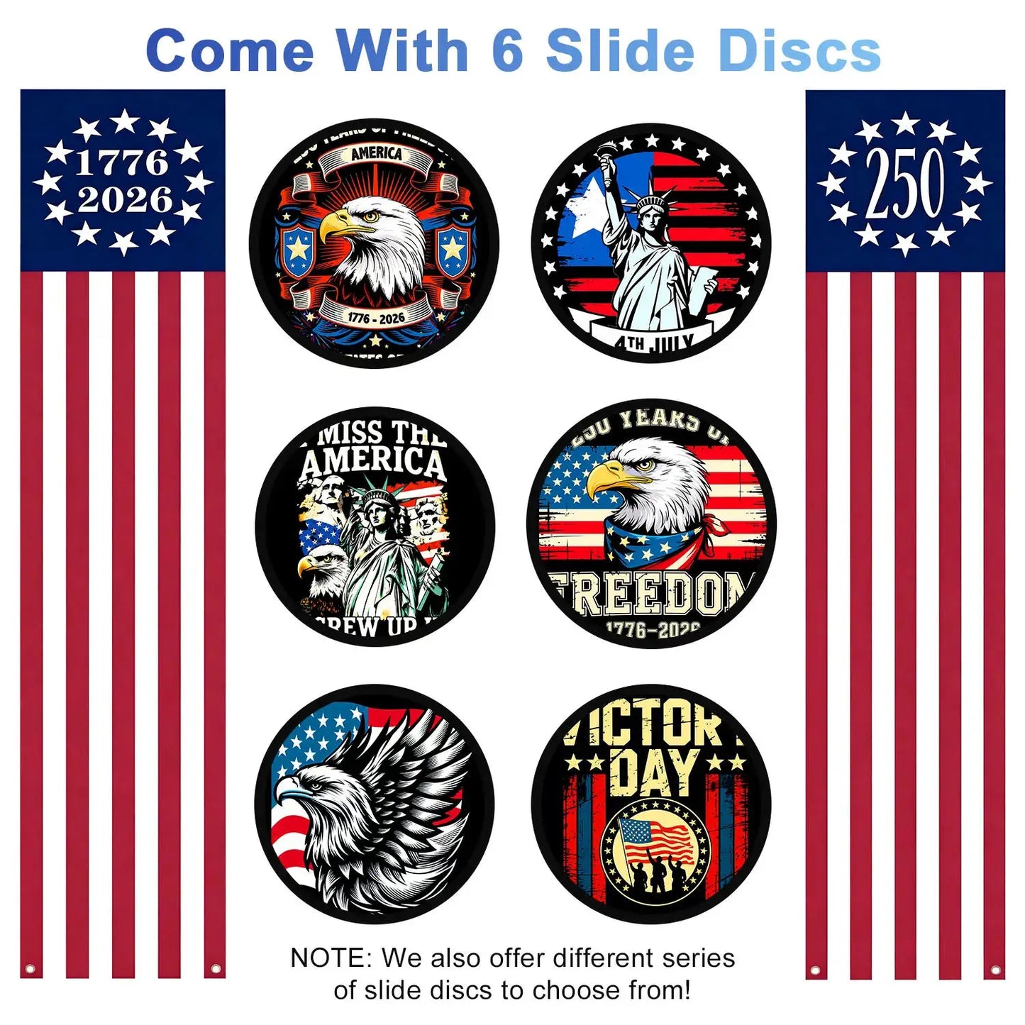 Galaxy Projector | 360 Degree Rotation | Timed and Adjustable | Patriotic Discs