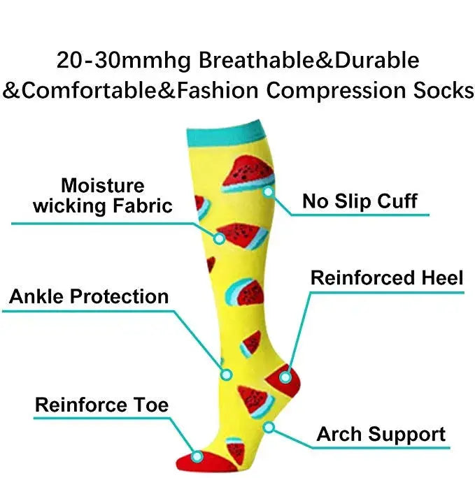 Compression Socks | Crew Height | Four Way Stretch | Unisex