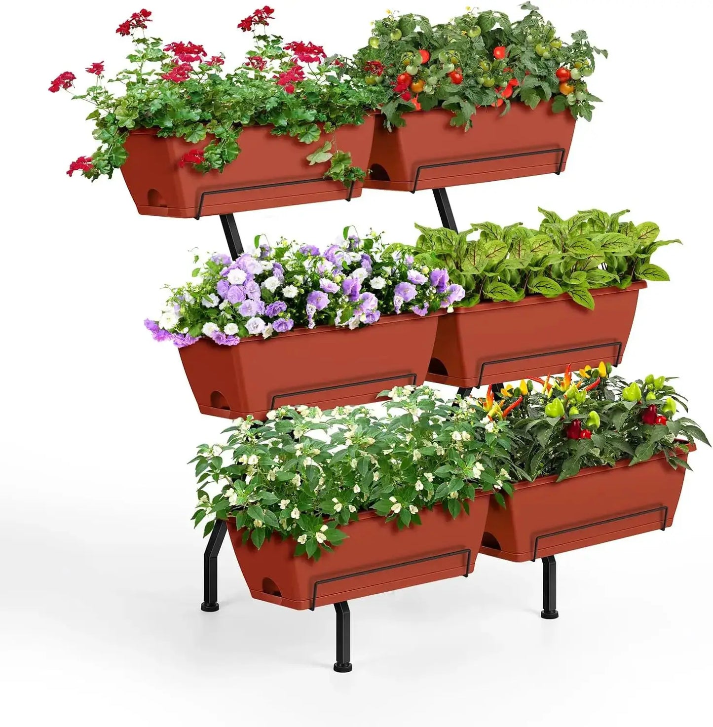 Raised Garden Beds Vertical Garden Planters Indoor Outdoor Standing Raised Planter Box with Legs, Plastic Raised Bed Tie from PriceLows™