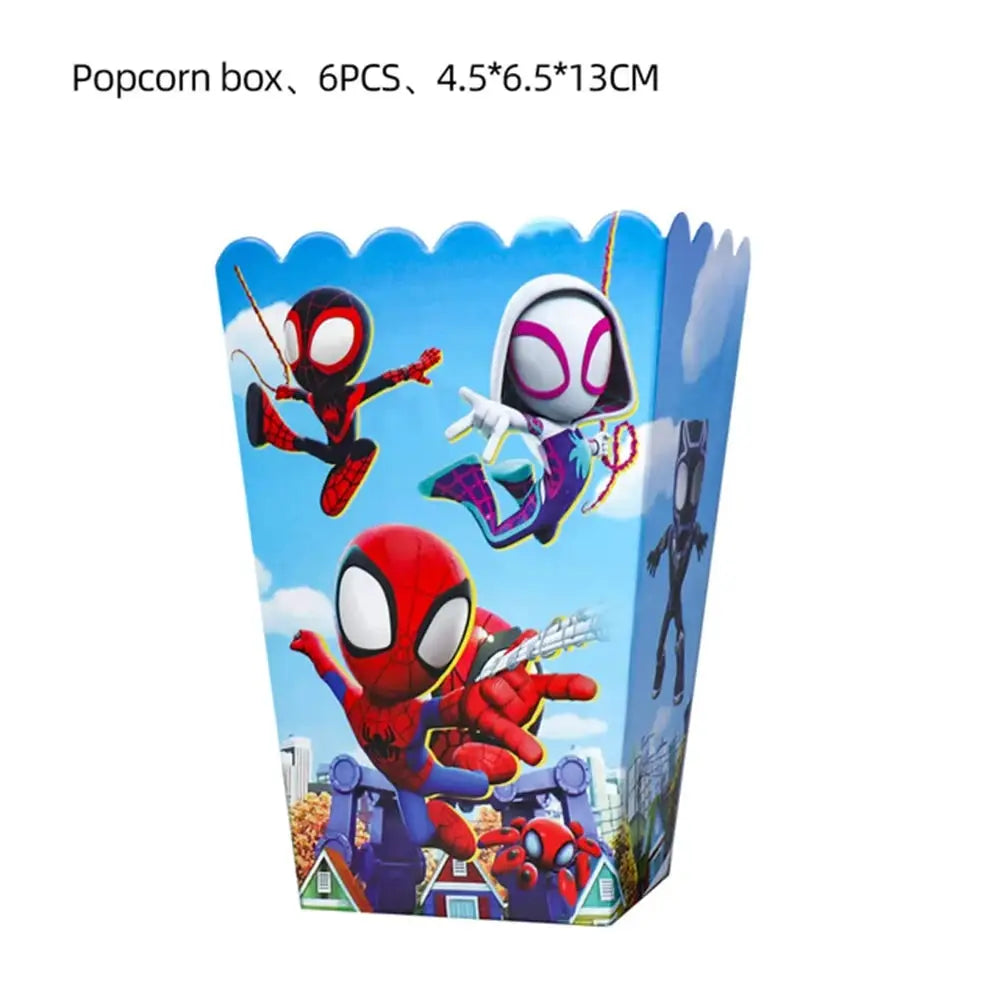 Spider Birthday Party Supplies | Disposable Tableware Set | 3D Balloon | Kids