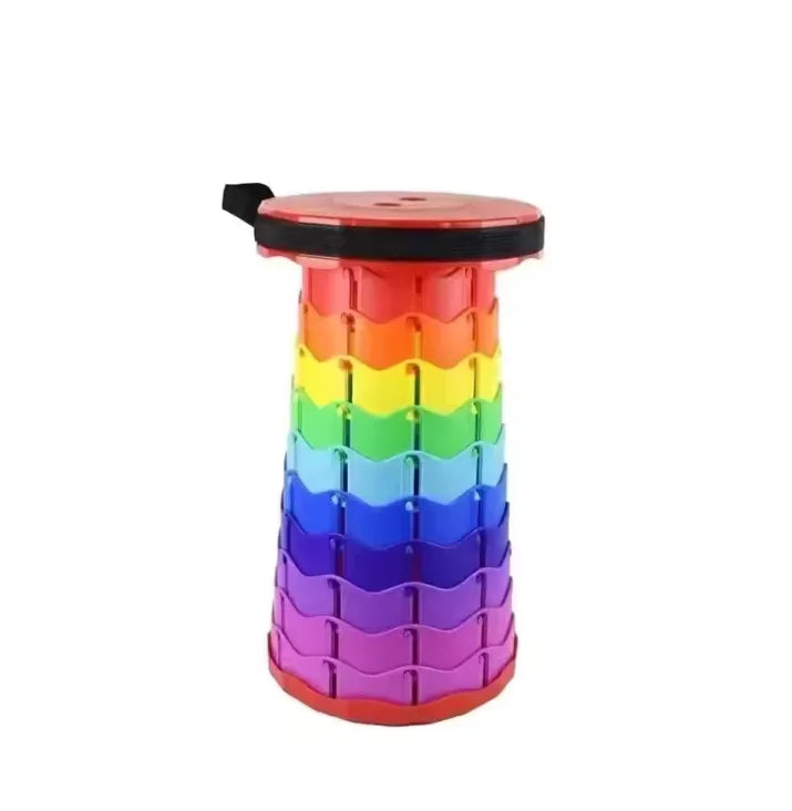 Portable Plastic Folding Chair | Telescopic | Lightweight Outdoor Seat | 25x25x45