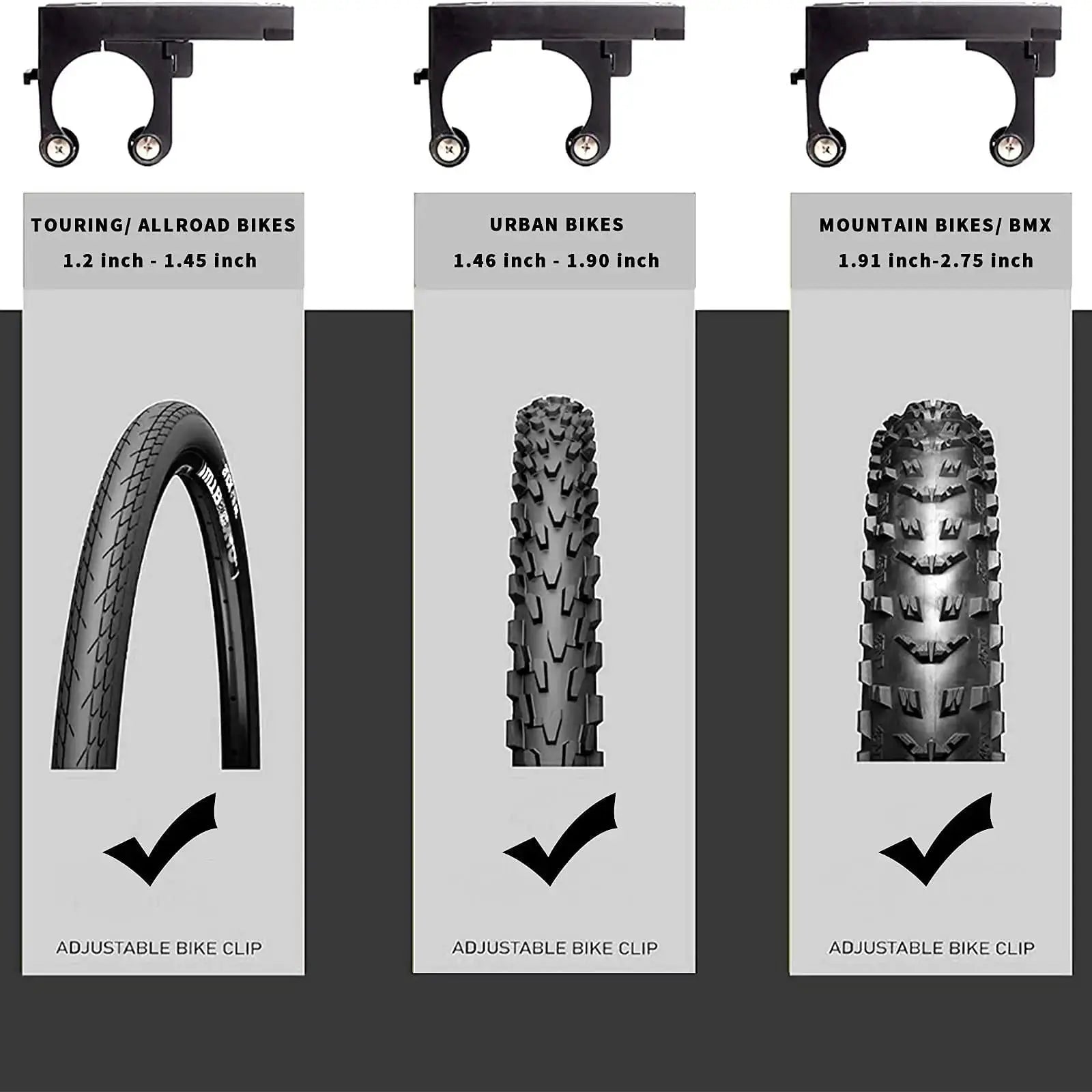 Bicycle Buckle Hooks MTB Bike Wall Holder Rack Repair Stand Hanger Mount Storage Fits 1.0-2.8 inches Tube Bicycle Parking Rack from PriceLows™