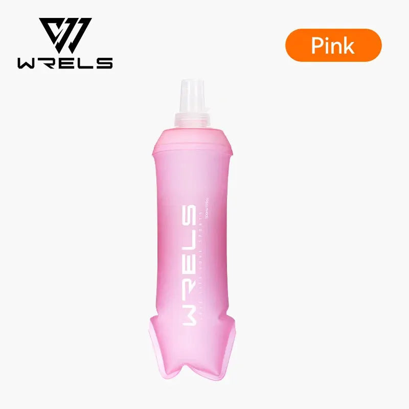 WRELS TPU Soft Folding Water Bottle BPA-Free Collapsible Flask Running Camping Hiking Travel Convenient Lightweight Water Bottle from PriceLows™