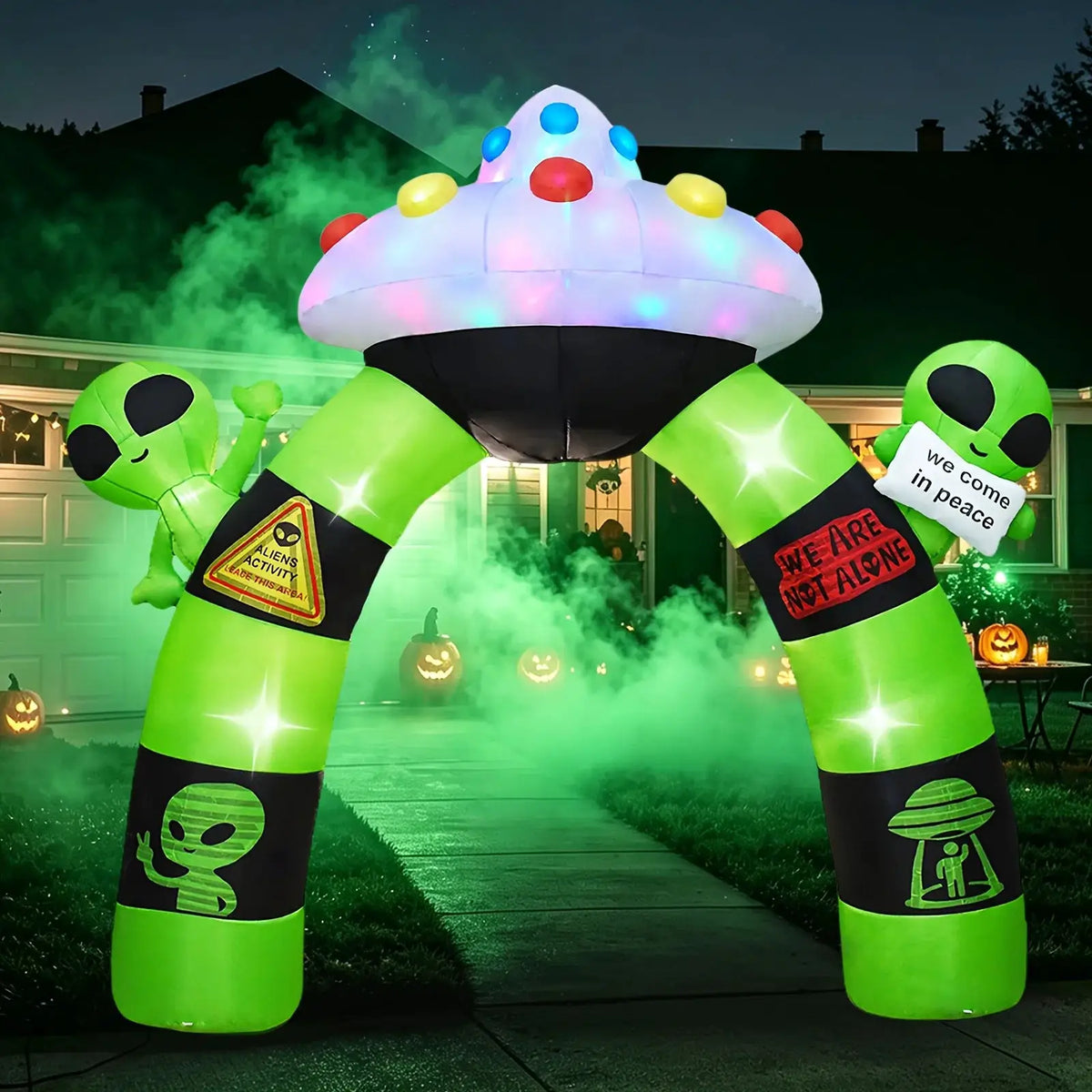 Inflatable Alien Arch | 10.5 Ft Height | Built-In LED Lights