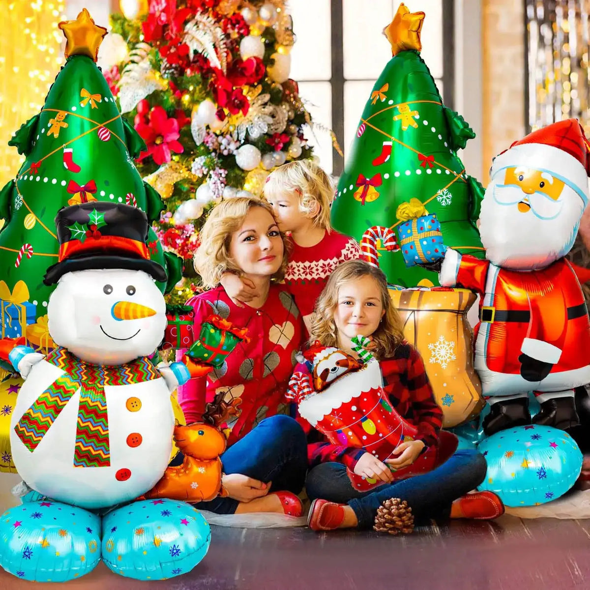 Christmas Balloons | Foil Material | Multipack Set | Assorted Designs