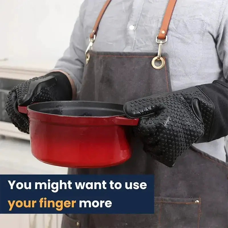 Silicone Oven Mitts | Extra Long | Heat Resistant | One Size