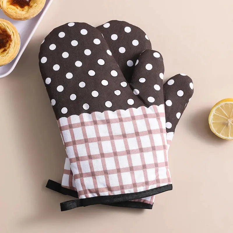 Oven Mitts | Heat Resistant 500°F | Non-Slip Silicone Lined | 2 Pack