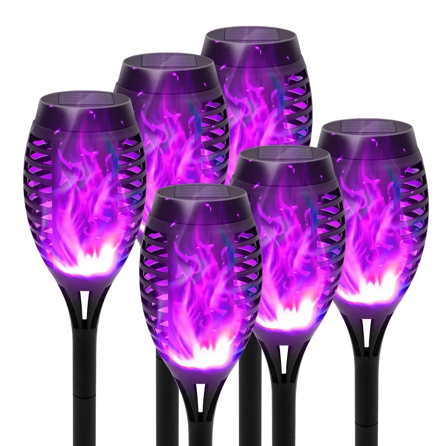 4/6/8/12Pcs Solar Flame Torch Light LED Flickering Outdoor Decoration Powered For Lawn Path Yard Patio Floor Night Lamp from PriceLows™