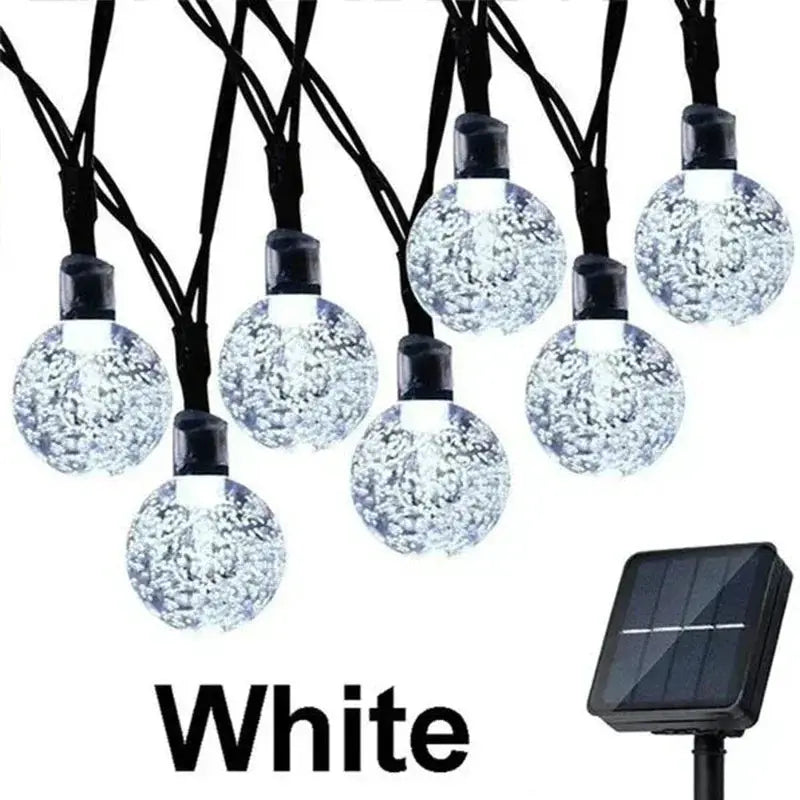 Solar String Lights Outdoor Crystal Fairy Light Chritmas Garland 8 Modes Waterproof Patio Light for Garden Party Decor from PriceLows™