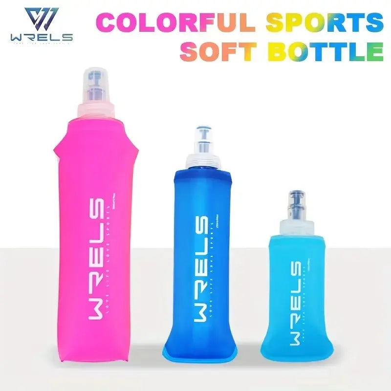 WRELS Portable Sports Soft Flask BPA-Free Running Cycling Water Bottle Outdoor Sports Marathon Folding Collapsible Water Bottle from PriceLows™