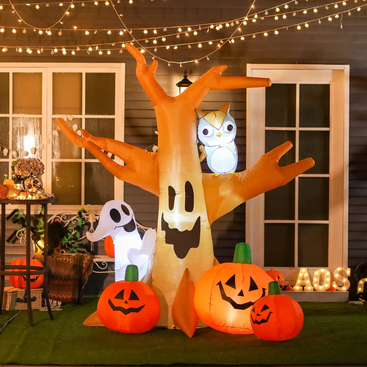 Outdoor Halloween Inflatable | 7.5 Foot Tree | LED Display