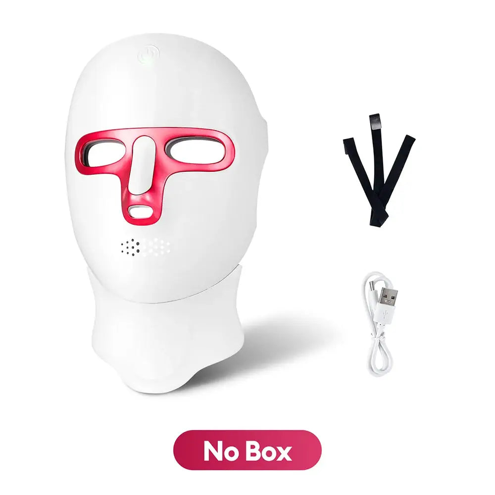 Wireless 7 Colors LED Face Neck Mask Rechargeable Photon Therapy Mask Red Light Skin Tightening Lifting Facial Beauty Device Home SPA Facial Care Machine from PriceLows™
