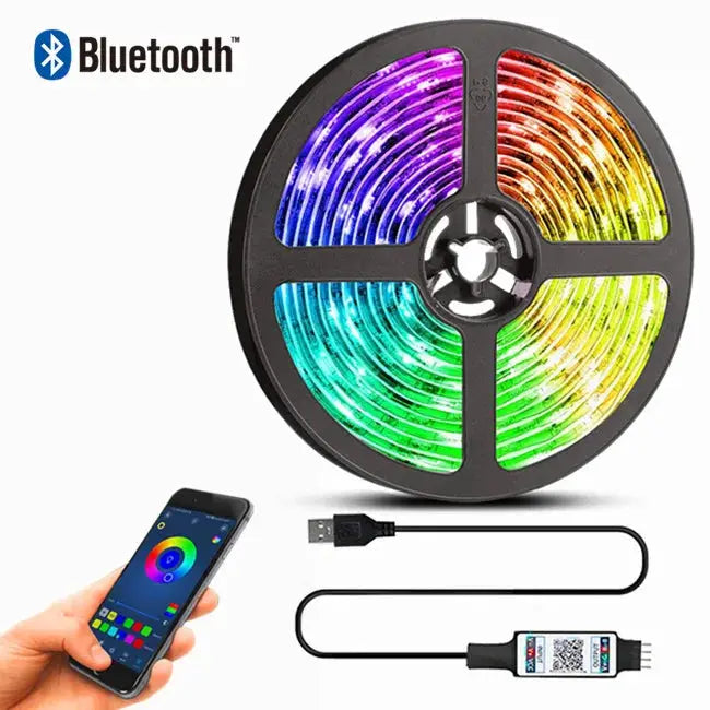 2M/10M USB 2835 LED Strip Light RGB Remote Control Lights Flexible Lamp Tape Ribbon TV Desktop Screen Back Light Diode Tape from PriceLows™