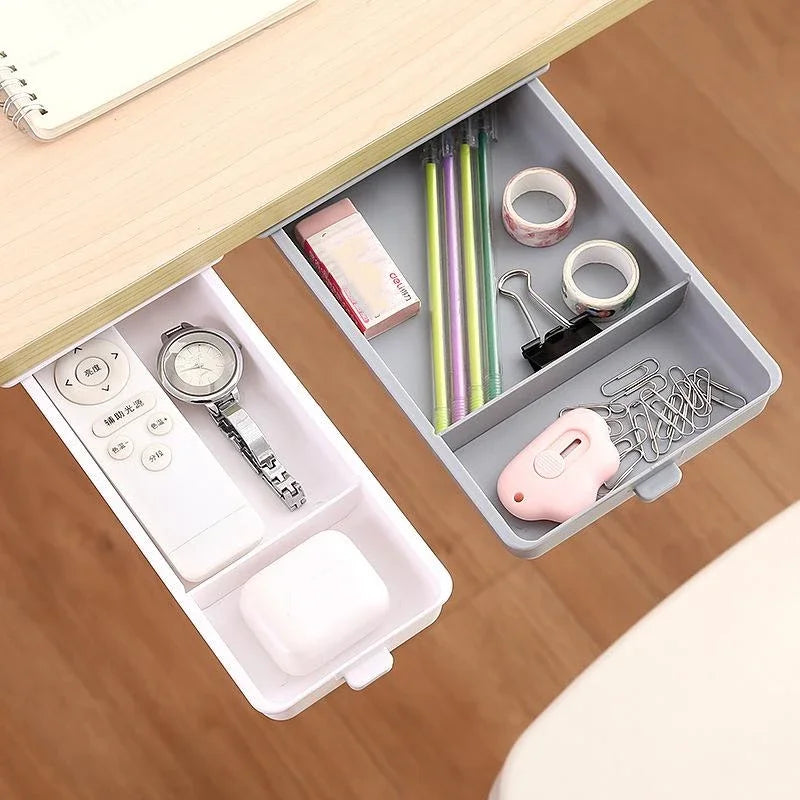 Under Desk Drawer Organizer | ABS Plastic | Adhesive | L22x15.5, S22x10.5