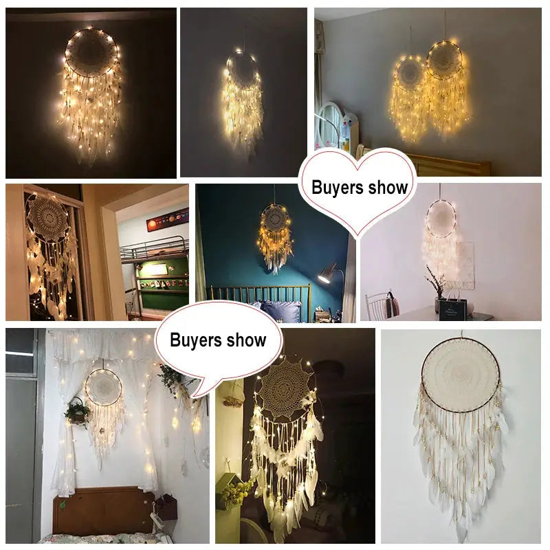 big dream catcher hanging/light decoration nordic decoration home girls room/nursery/kids decor dreamcatcher children room new 5 from PriceLows™