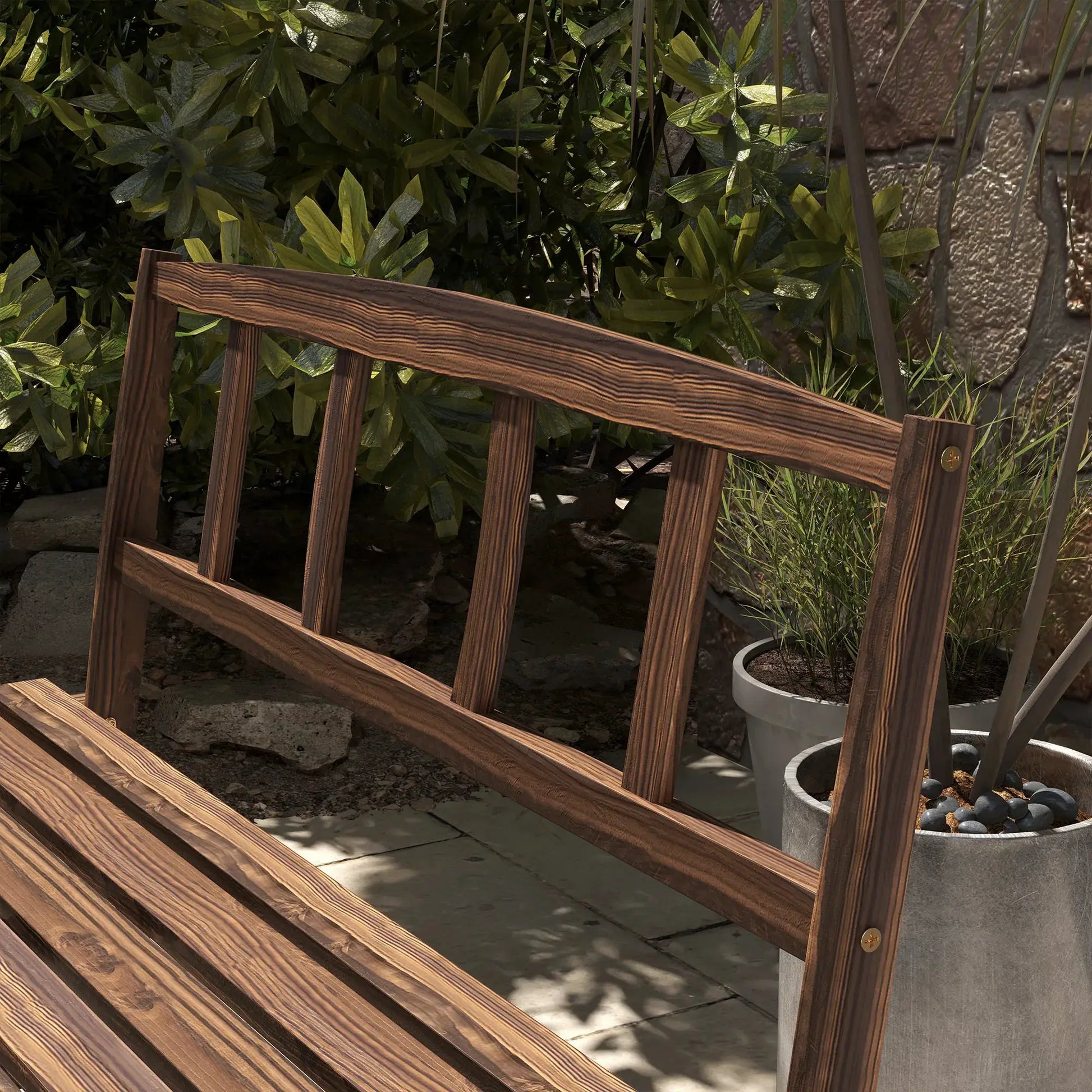 Patio Dining Set for 4 People W/ Carriage Wheels Design from PriceLows™
