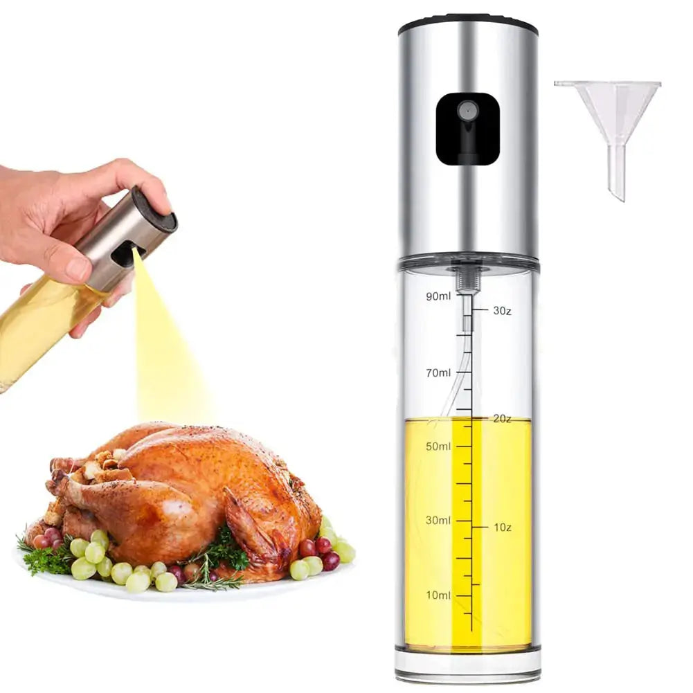 Olive Oil Dispenser Bottle | 100ml Capacity | Glass Spray Bottle | For Salad
