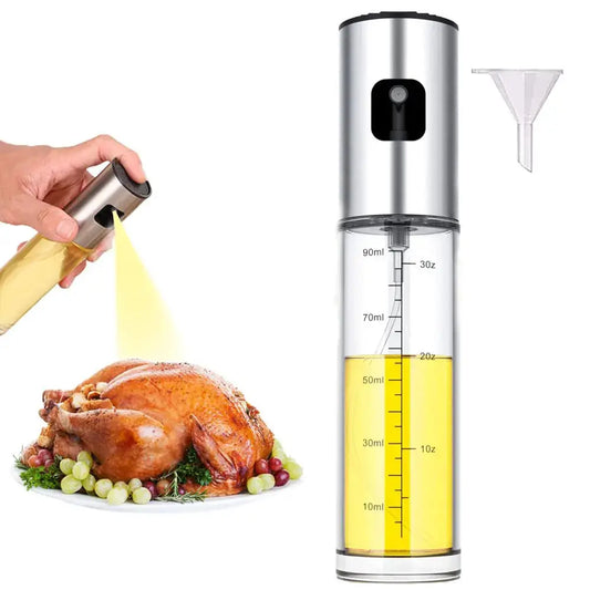 Olive Oil Dispenser Bottle | 100ml Capacity | Glass Spray Bottle | For Salad