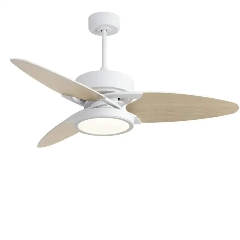 52" LED Indoor White Smart Ceiling Fan with Remote Control for Home Use from PriceLows™