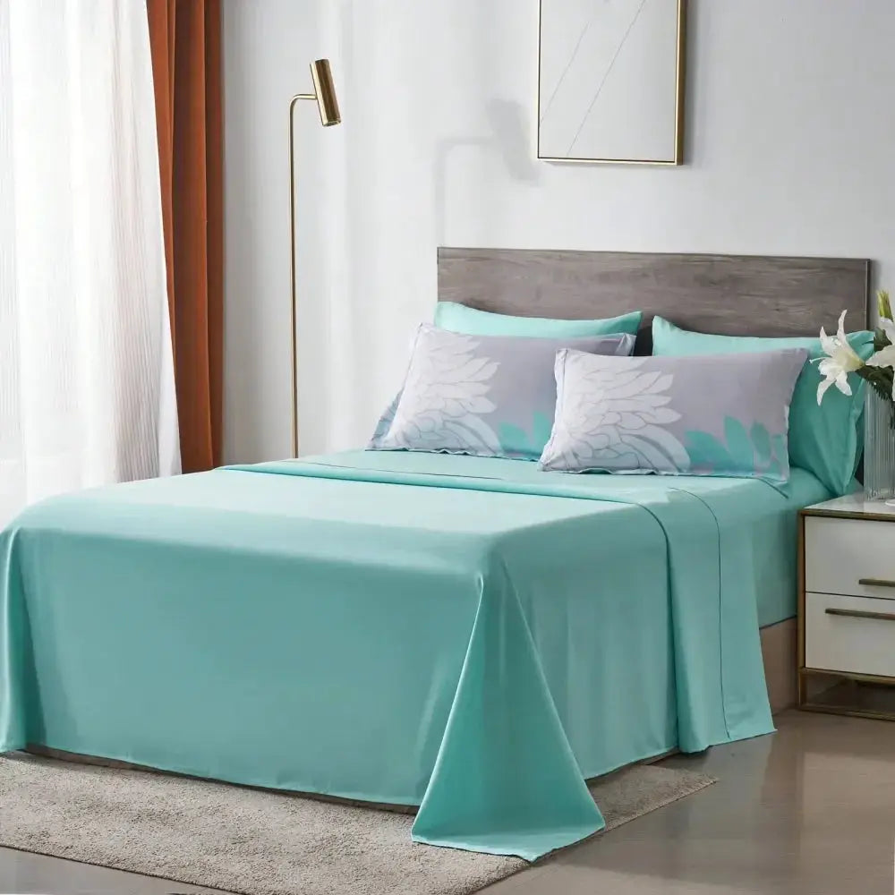 Pieces Chic Floral Printed Bed Comforter Sets, Queen King, Soft And Comfortable Summer Bedding Sets, Bed In A Bag, Hotel Bedroom from PriceLows™